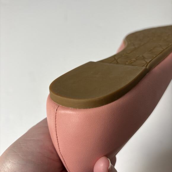 Kate Spade Kiersten Bow Pink Leather Ballet Flats New w/o Box Old Money Sz 8.5 - Picture 12 of 15